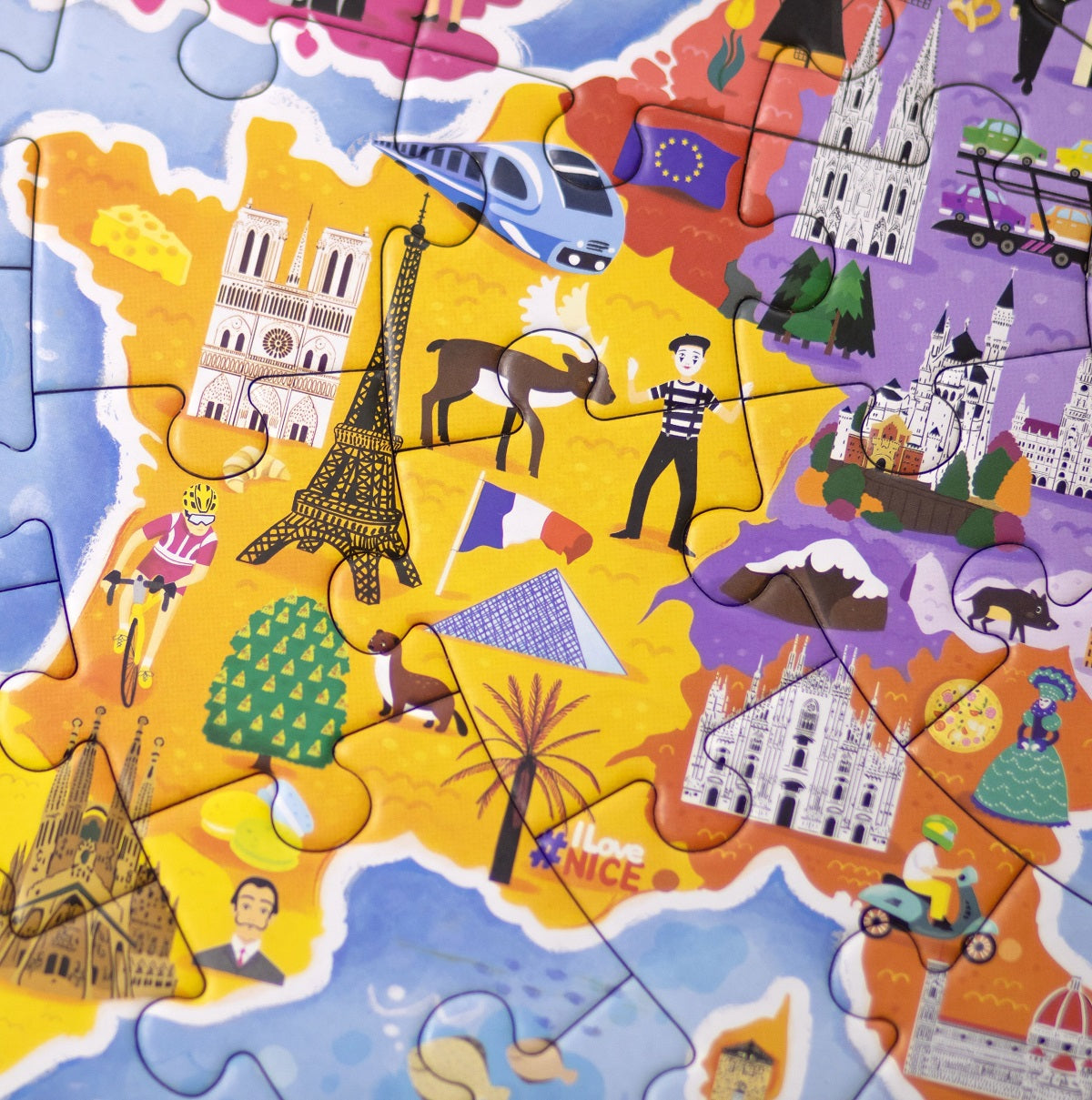 Puzzle rotund Mimorello - Harta Europei, 160 piese