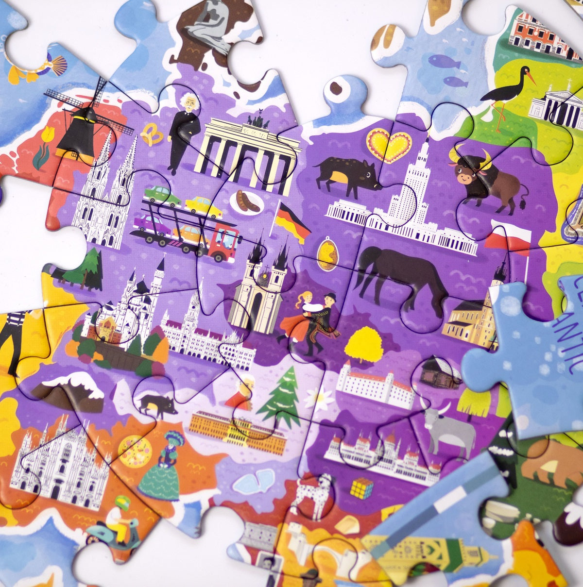 Puzzle rotund Mimorello - Harta Europei, 160 piese