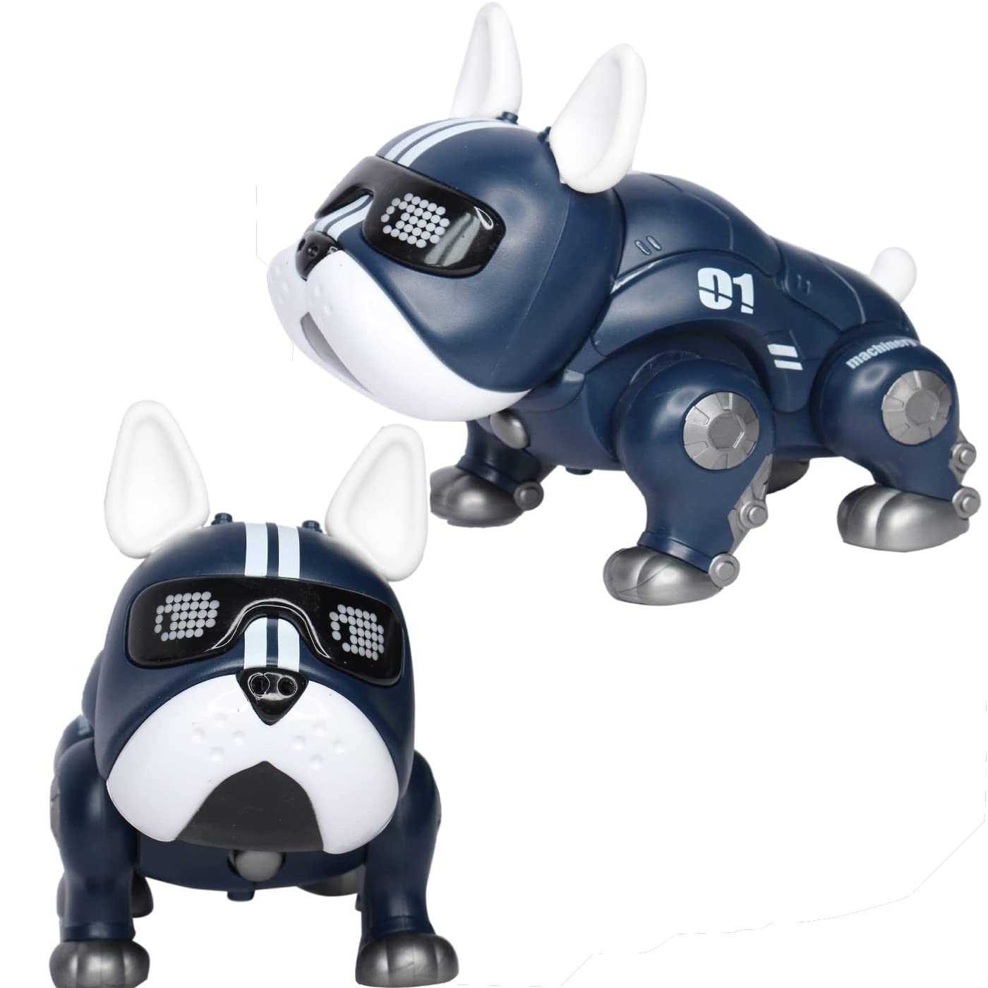 Câine robot inteligent pentru copii - Cap rotativ, ochii se iluminează, membrele se miscă +3 ani