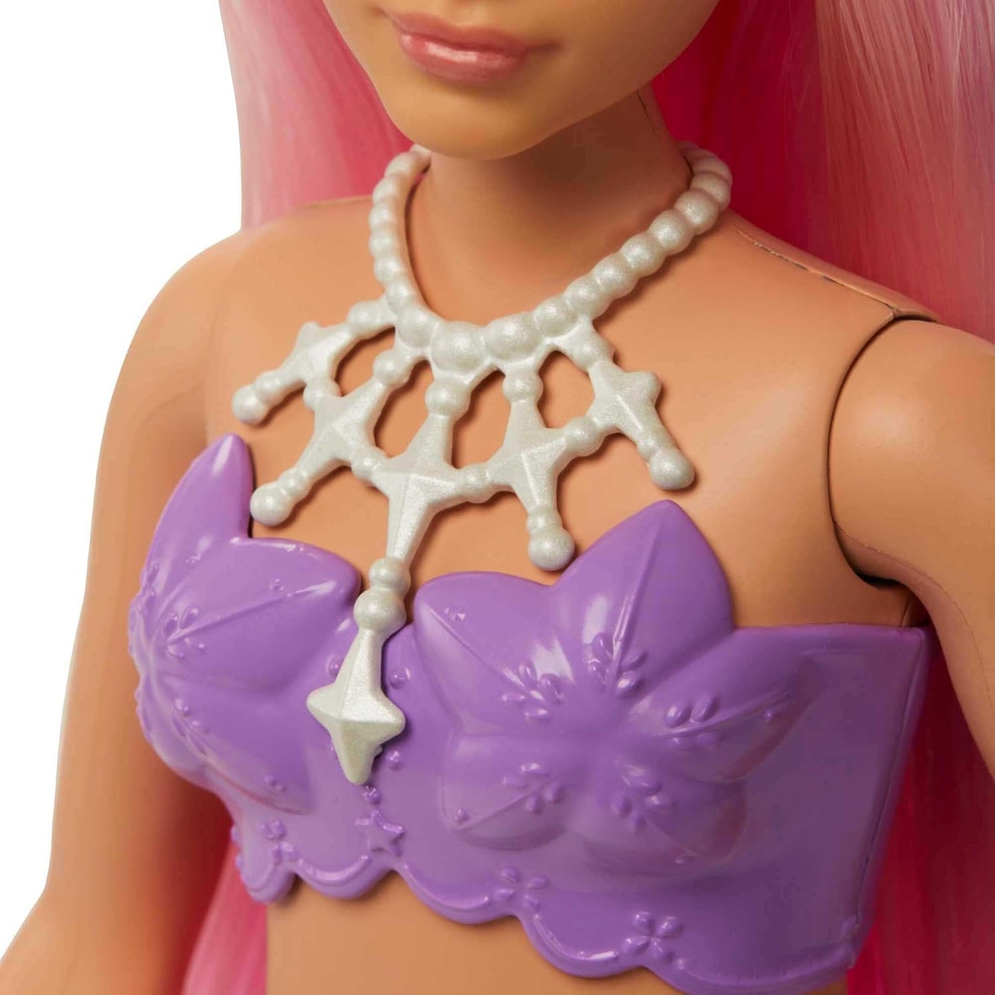 Păpușă Barbie Dreamtopia - Sirenă, cu păr roz si coada corai