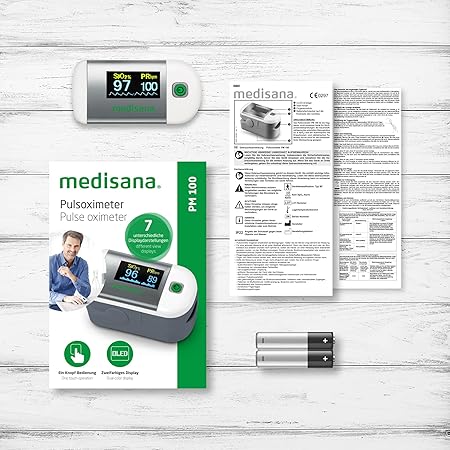 Puls Oximetru MEDISANA PM 100, Alb/Gri