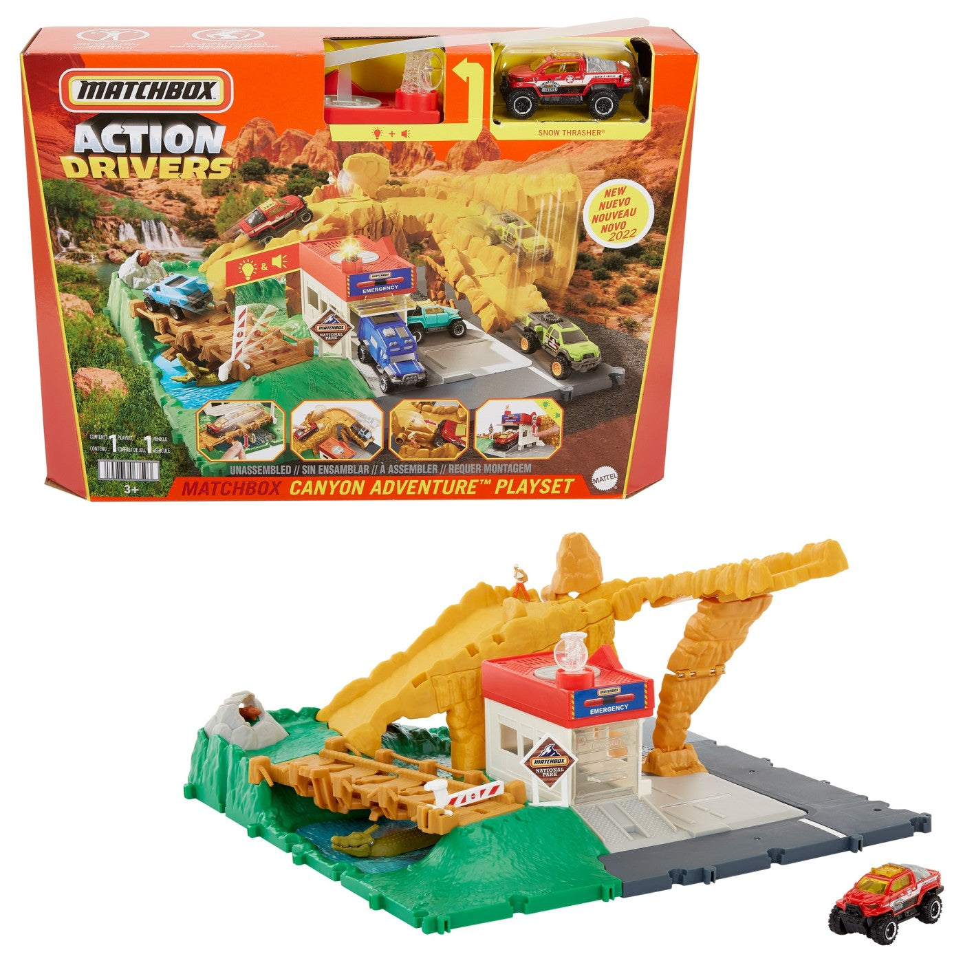 Set de joacă Matchbox - Action Drivers, Canionul, cu sunete și lumini