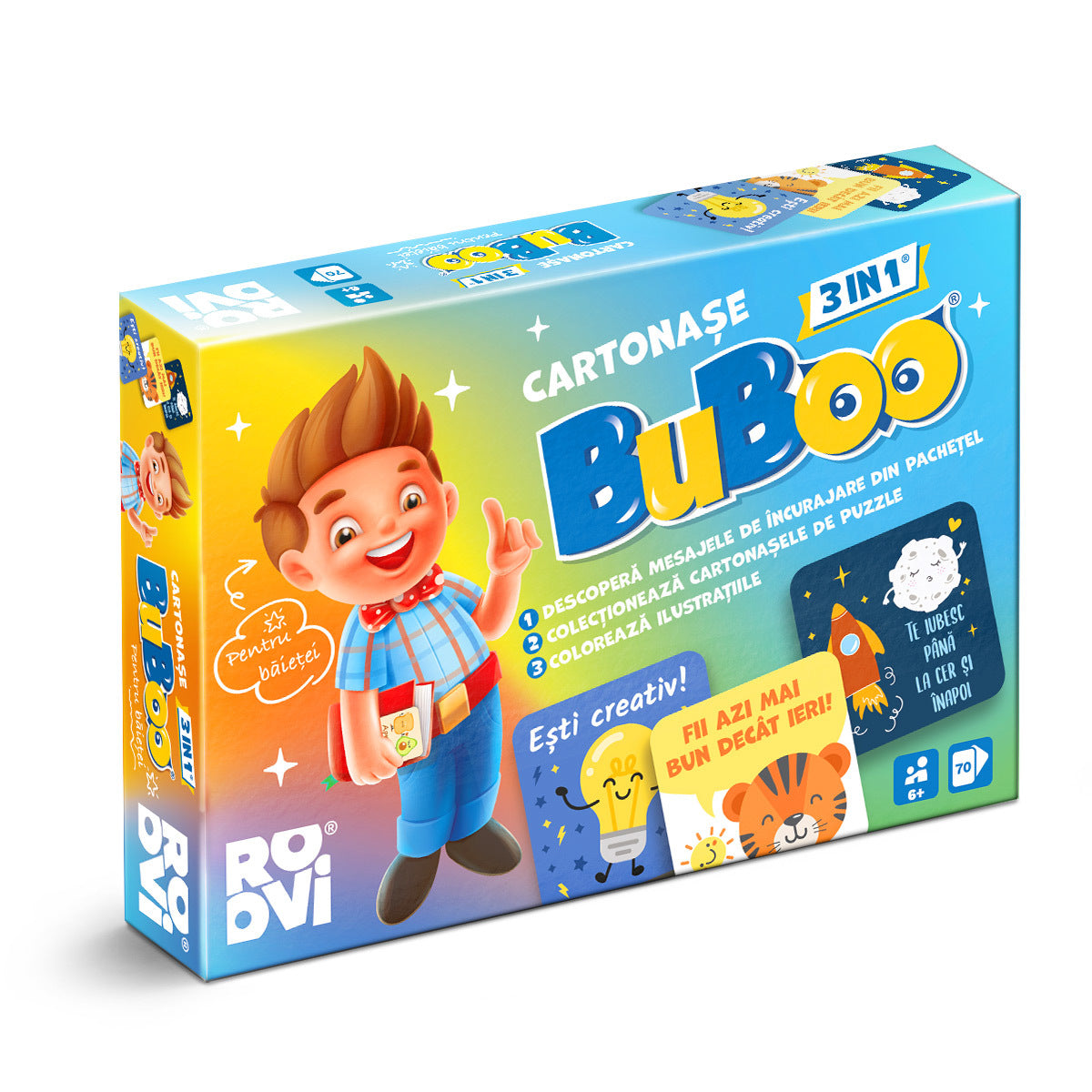 Cartonașe de joc Buboo, pentru băieți, Roovi, +6ani