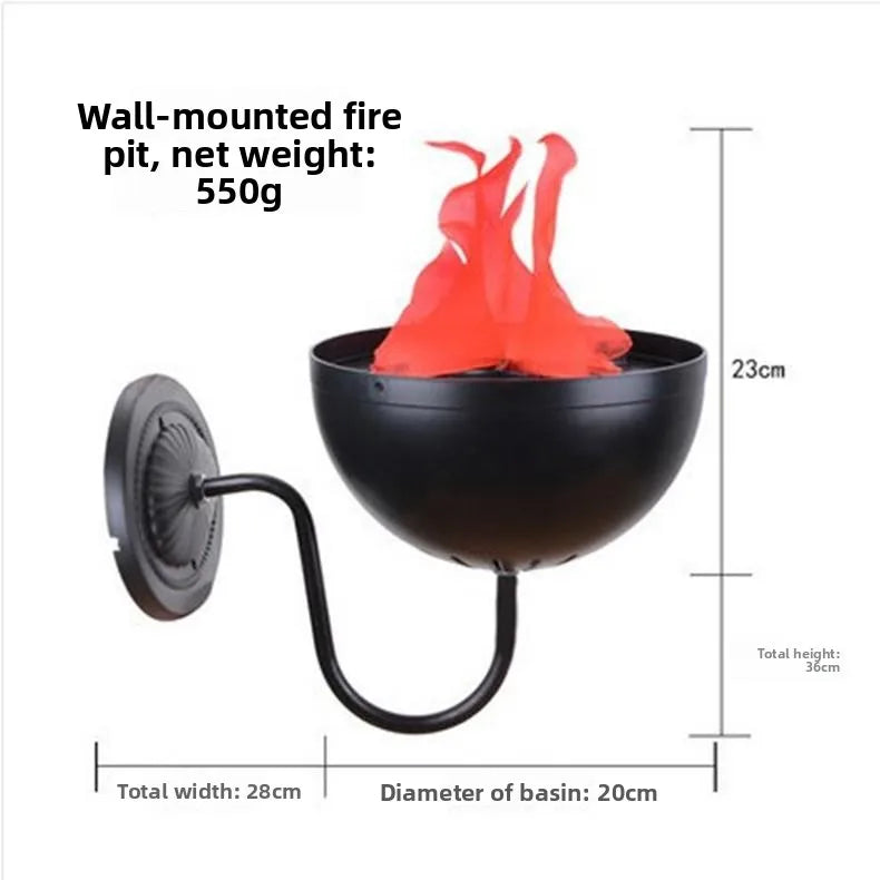 Artificial light with silk fire flame