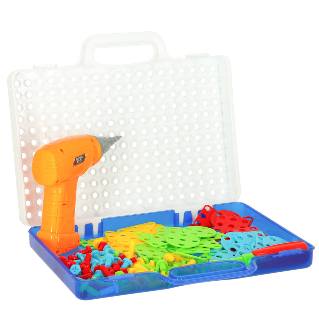 Innovative STEM Toy Set with Drill and Screwdriver - 166 Pieces, 3+