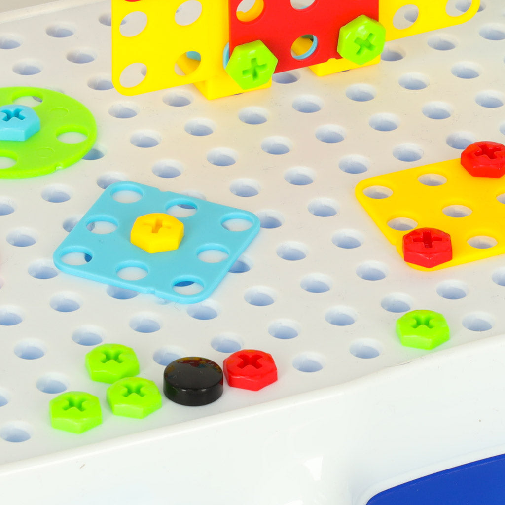 Innovative STEM Toy Set with Drill and Screwdriver - 166 Pieces, 3+