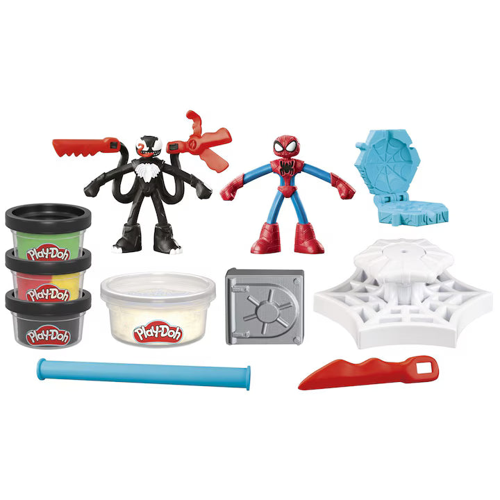 Play-Doh Marvel - Pókember készlet, 2 figura kilövővel és lándzsával