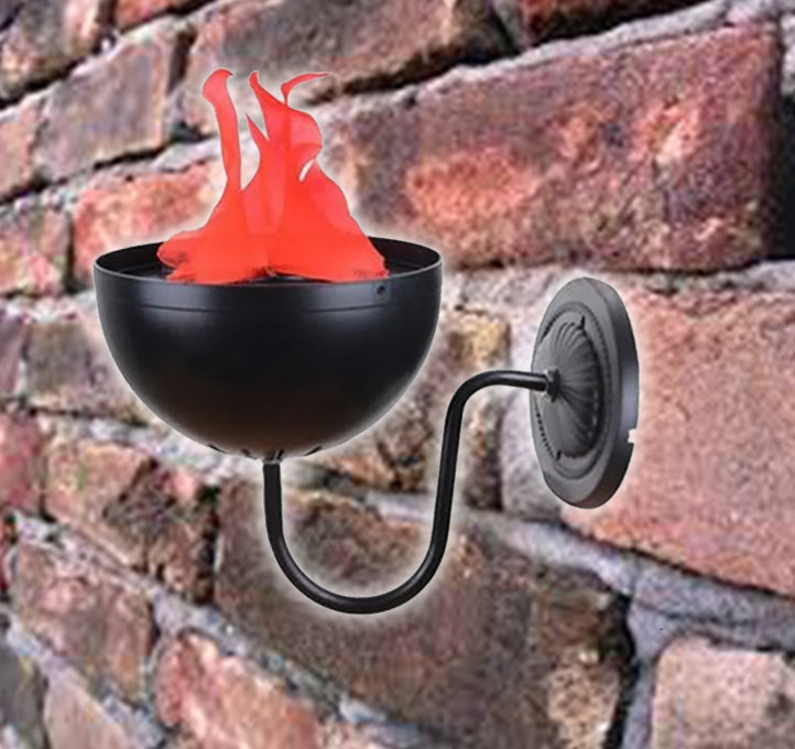 Artificial light with silk fire flame
