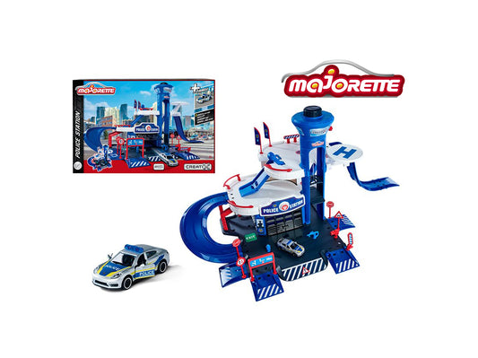 Set de joacă Majorette Creatix - Secție de poliție cu Porsche Panamera