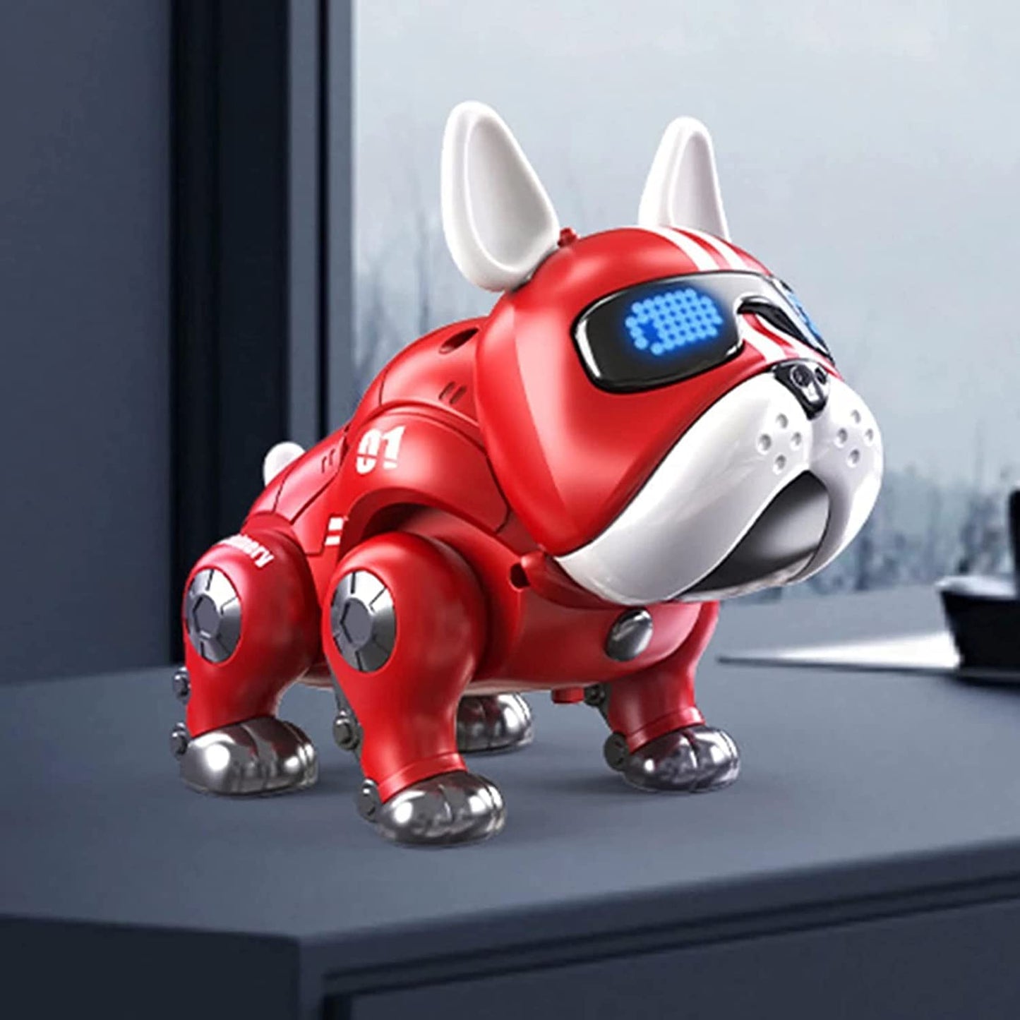 Câine robot inteligent pentru copii - Cap rotativ, ochii se iluminează, membrele se miscă +3 ani