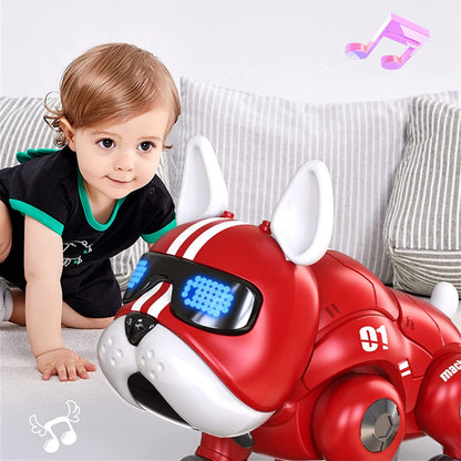 Câine robot inteligent pentru copii - Cap rotativ, ochii se iluminează, membrele se miscă +3 ani