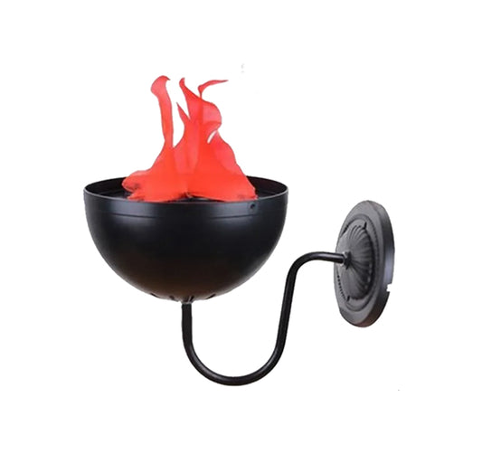 Artificial light with silk fire flame