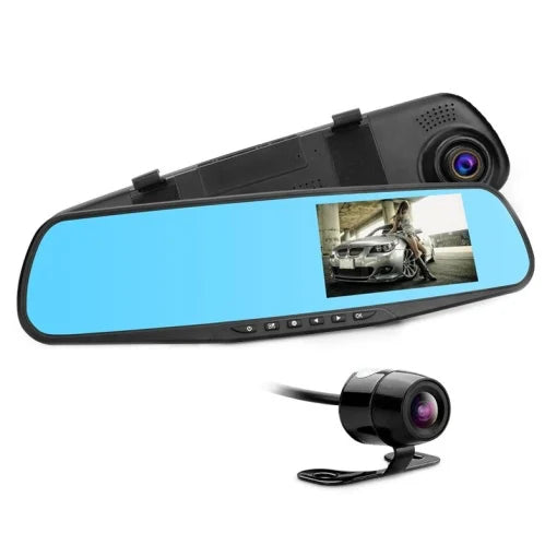 Dual camera mirror type car camera