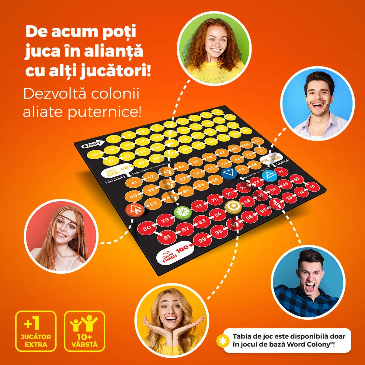 Joc societate Word Colony - Invenții si Inventatori, 100 cărți de joc, extensie 1 jucător, Ediția RO