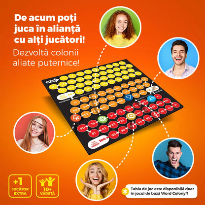 Joc societate Word Colony - Invenții si Inventatori, 100 cărți de joc, extensie 1 jucător, Ediția RO
